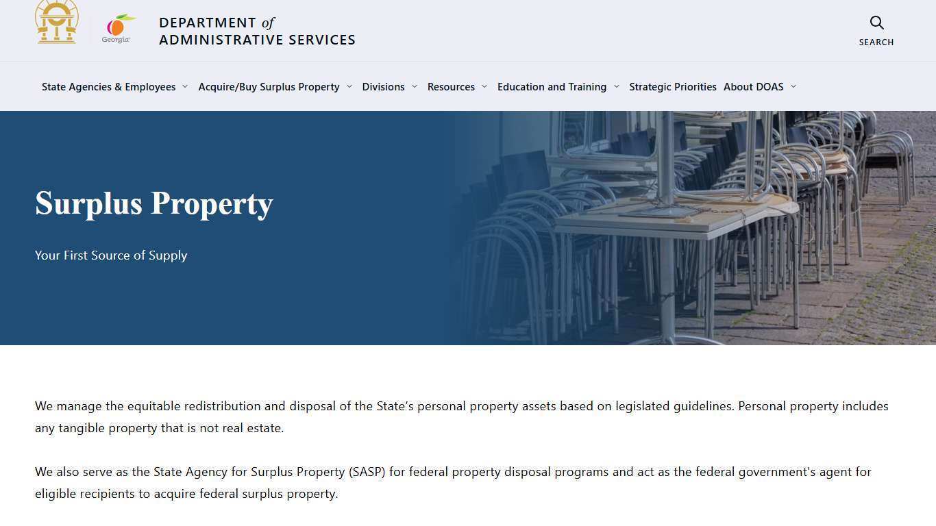 Surplus Property | Georgia Department of Administrative Services - DOAS